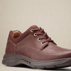 Clarks Un Brawley Lace Women’s Shoes – Mahogany Tumbled Leather – Size 9